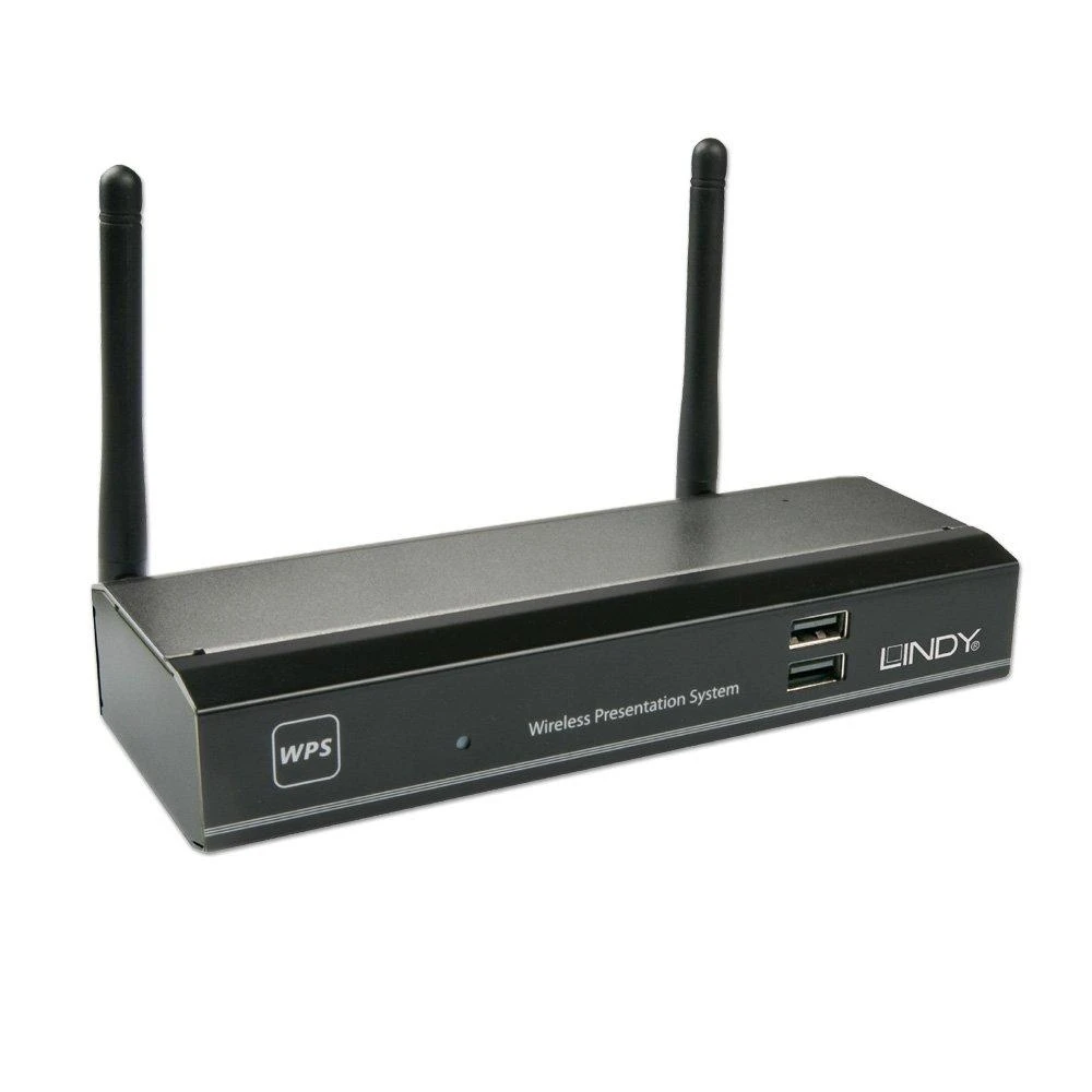 Laikiklis Lindy Bevielis VGA ir HDMI siųstuvas (tinklo modulis) projektoriui / monitoriui Lindy 32701