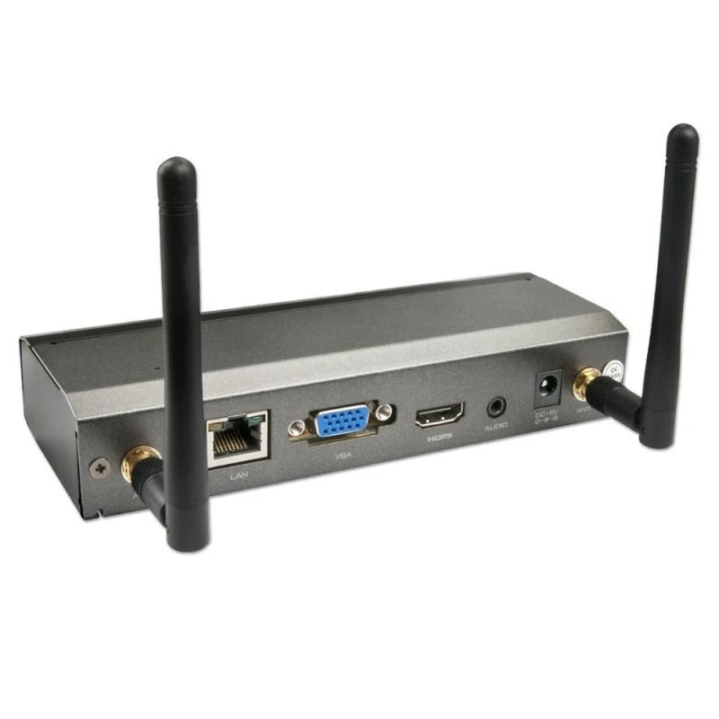Laikiklis Lindy Bevielis VGA ir HDMI siųstuvas (tinklo modulis) projektoriui / monitoriui Lindy 32701