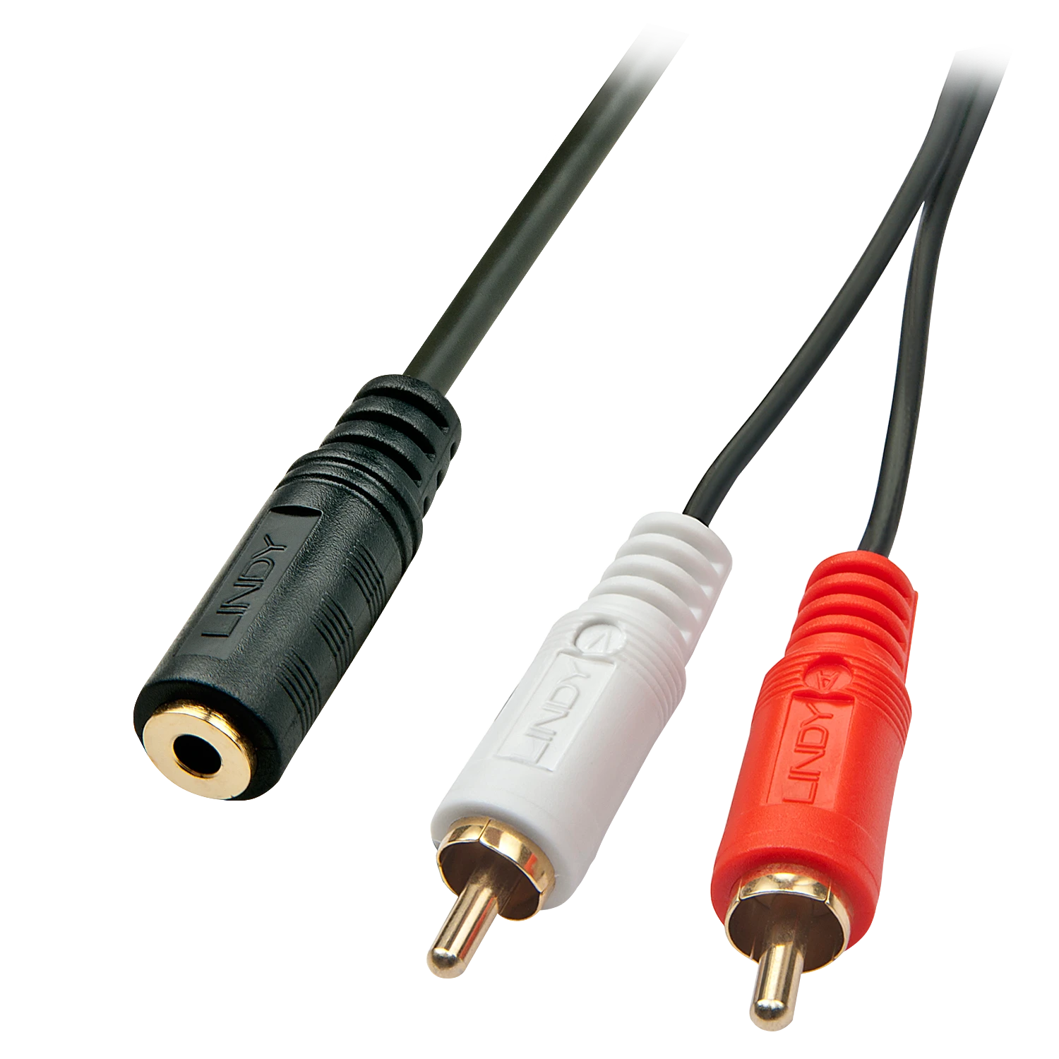 LINDY 3.5mm į 2xRCA adapterio jungtys