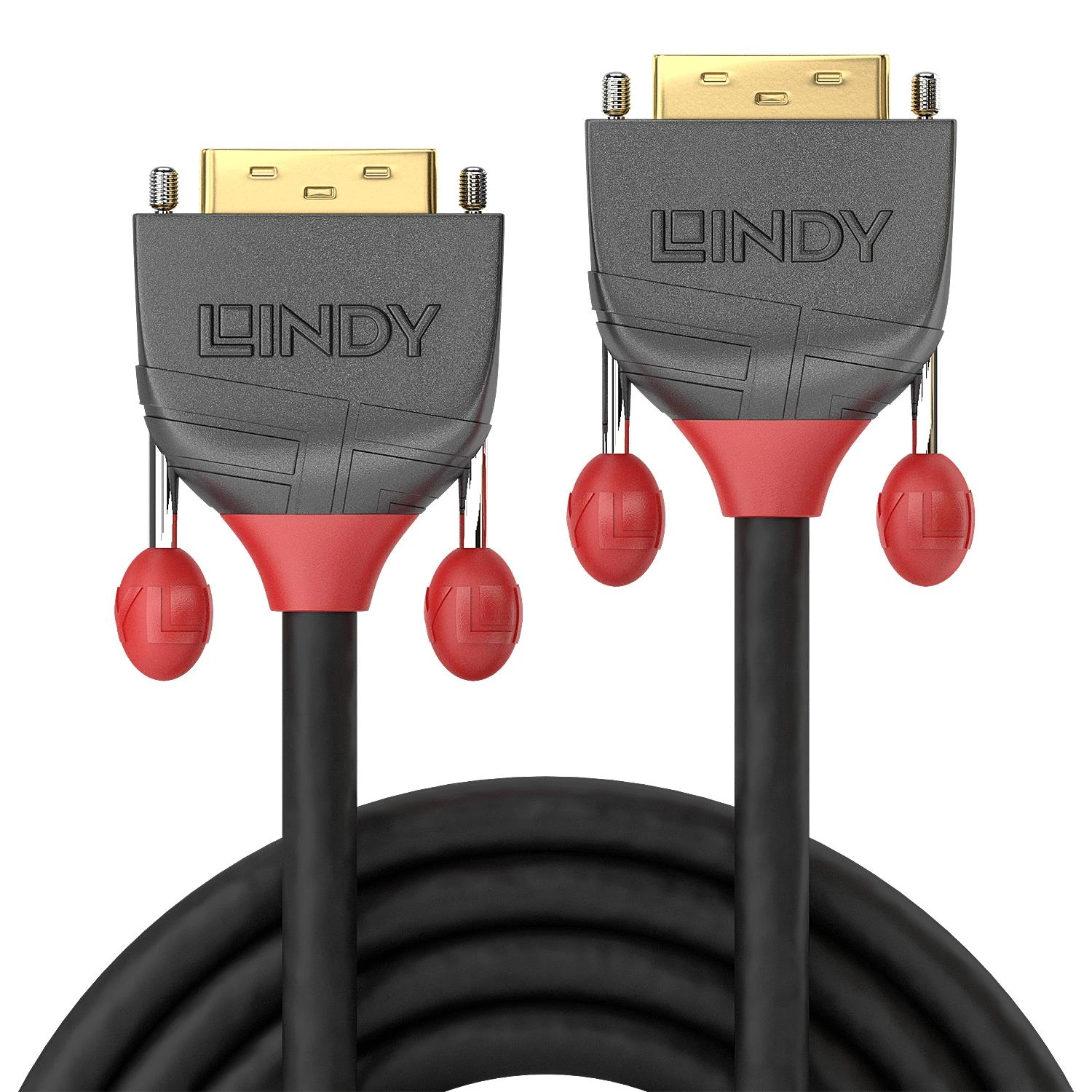 Lindy Vaizdo Laidas - DVI-D SLD Dual Link 15m 2560x1600 60Hz 9.9 Gbps Auksu Padengtas