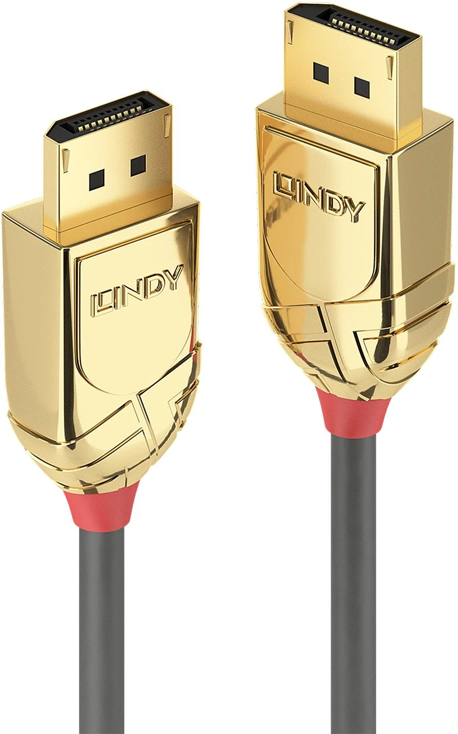 DisplayPort kabelis - LINDY Gold Line DisplayPort 1.2 kabelis, M/M, 4096x2160 60Hz, 5 m, Pilkas
