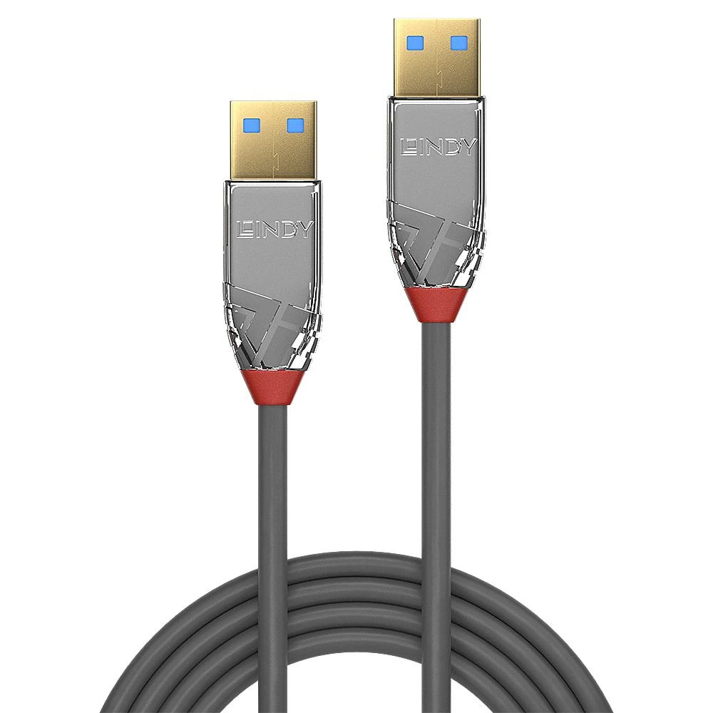 USB Kabelis - LINDY Cromo Line USB 3.2 Type A į A Laidas, 5Gbps, 2 m, Pilkas