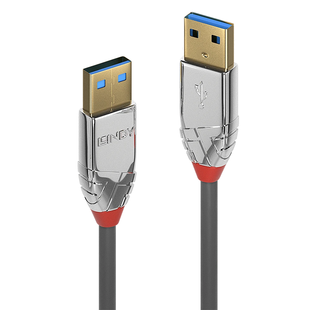 USB Kabelis - LINDY Cromo Line USB 3.2 Type A į A Laidas, 5Gbps, 2 m, Pilkas