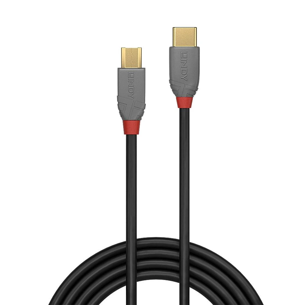 USB kabelis - LINDY 0.5m Type C į Micro-B 2.5W 480Mbps Anthra Line