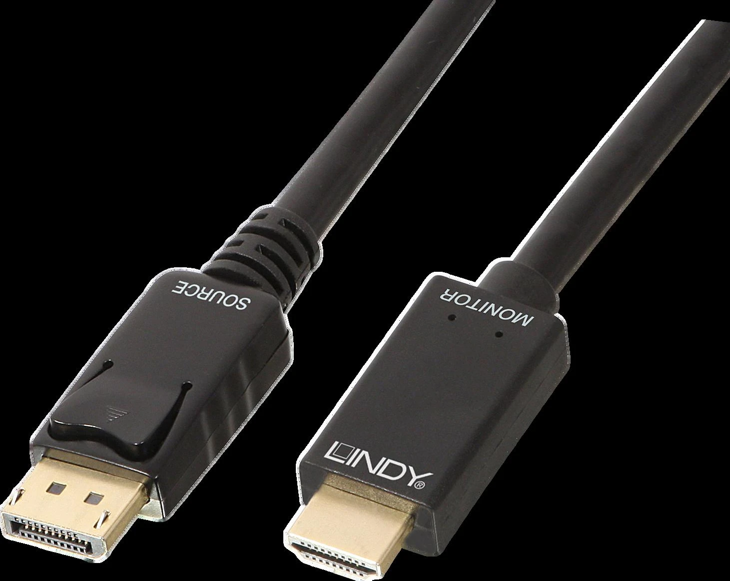 Lindy DisplayPort į HDMI kabelio jungtys