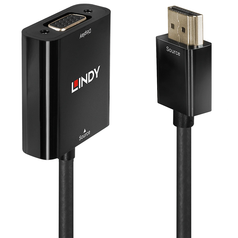 Lindy HDMI į VGA adapteris su jungtimis