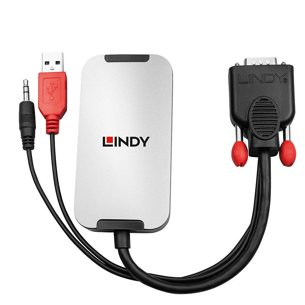LINDY VGA į DisplayPort adapteris su USB ir audio jungtimis