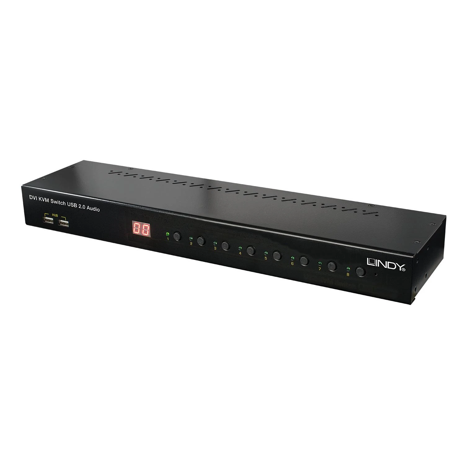 KVM Perjungiklis - LINDY 8 Prievadų DVI-I USB 2.0 garso KVM Perjungiklis 1920x1200@60Hz