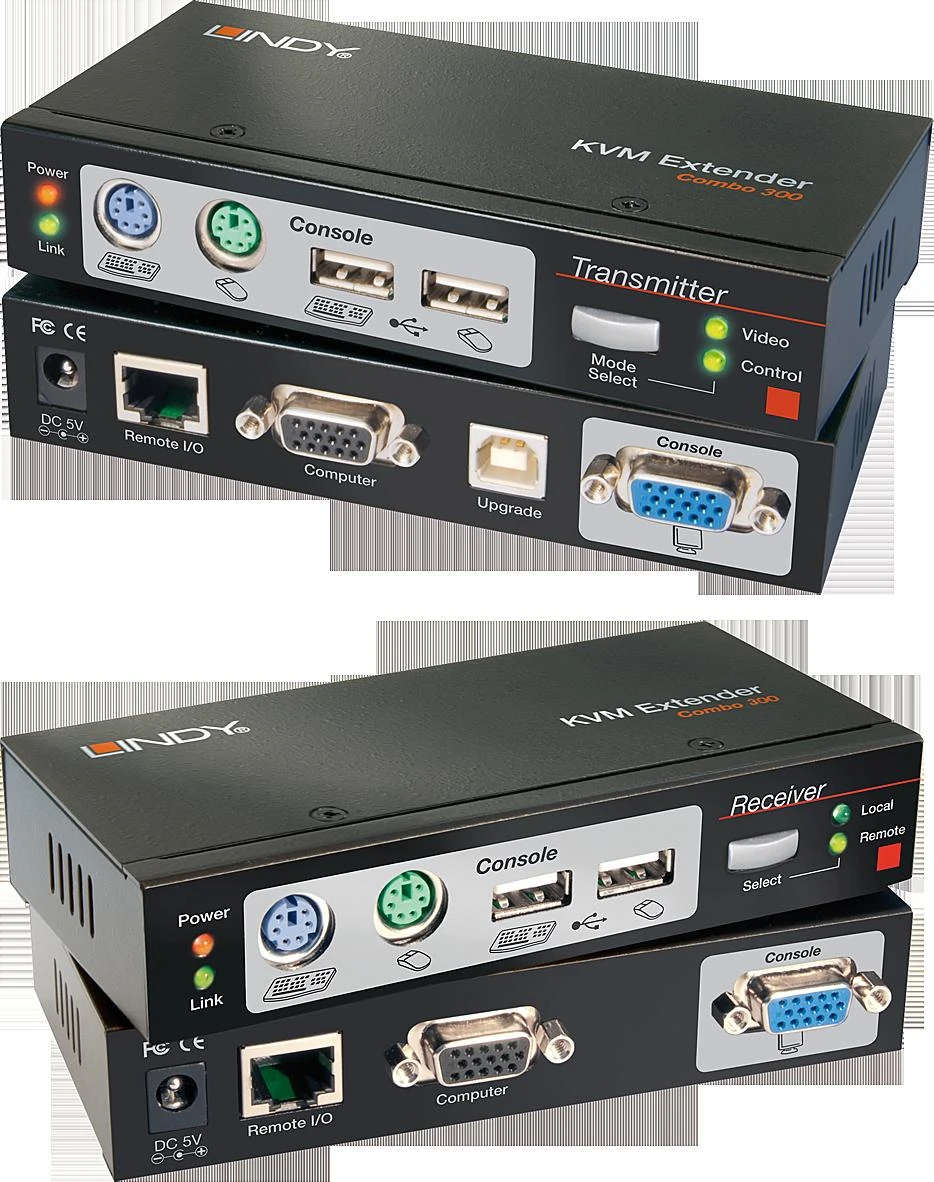 KVM Ilgintuvas - LINDY Cat.6 VGA USB PS/2 KVM Ilgintuvas 1920x1200@60Hz 300 m