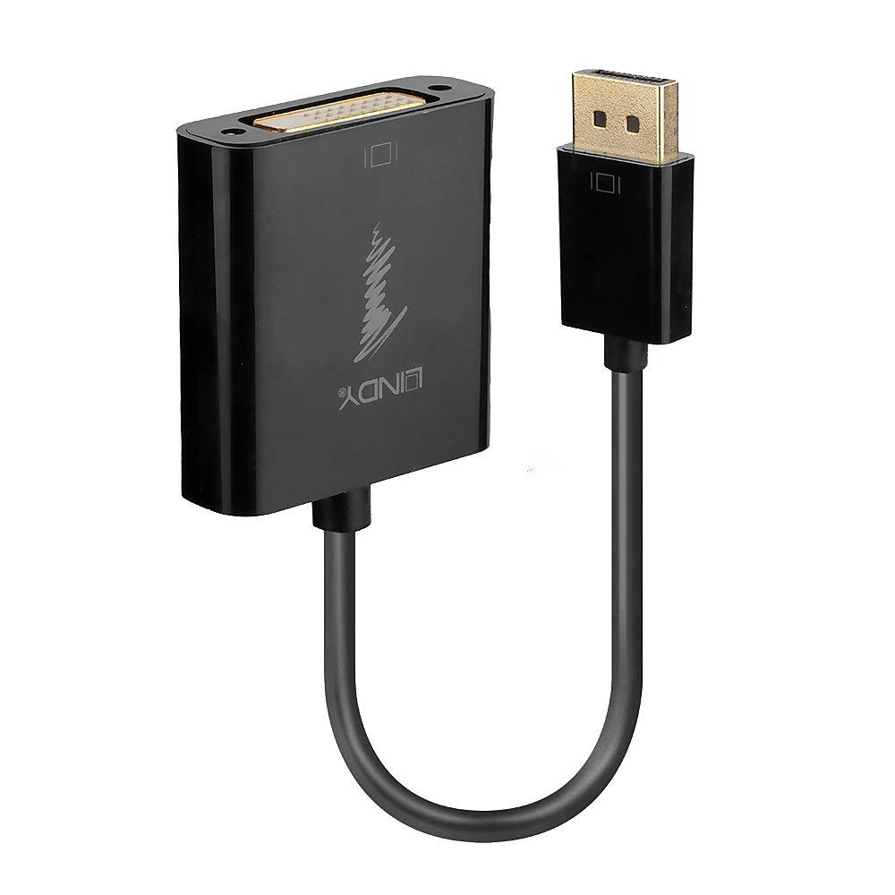 Adapteris - LINDY DisplayPort į DVI-D Aktyvus Adapteris Konverteris, 1920x1080@60Hz, 160mm, Juodas