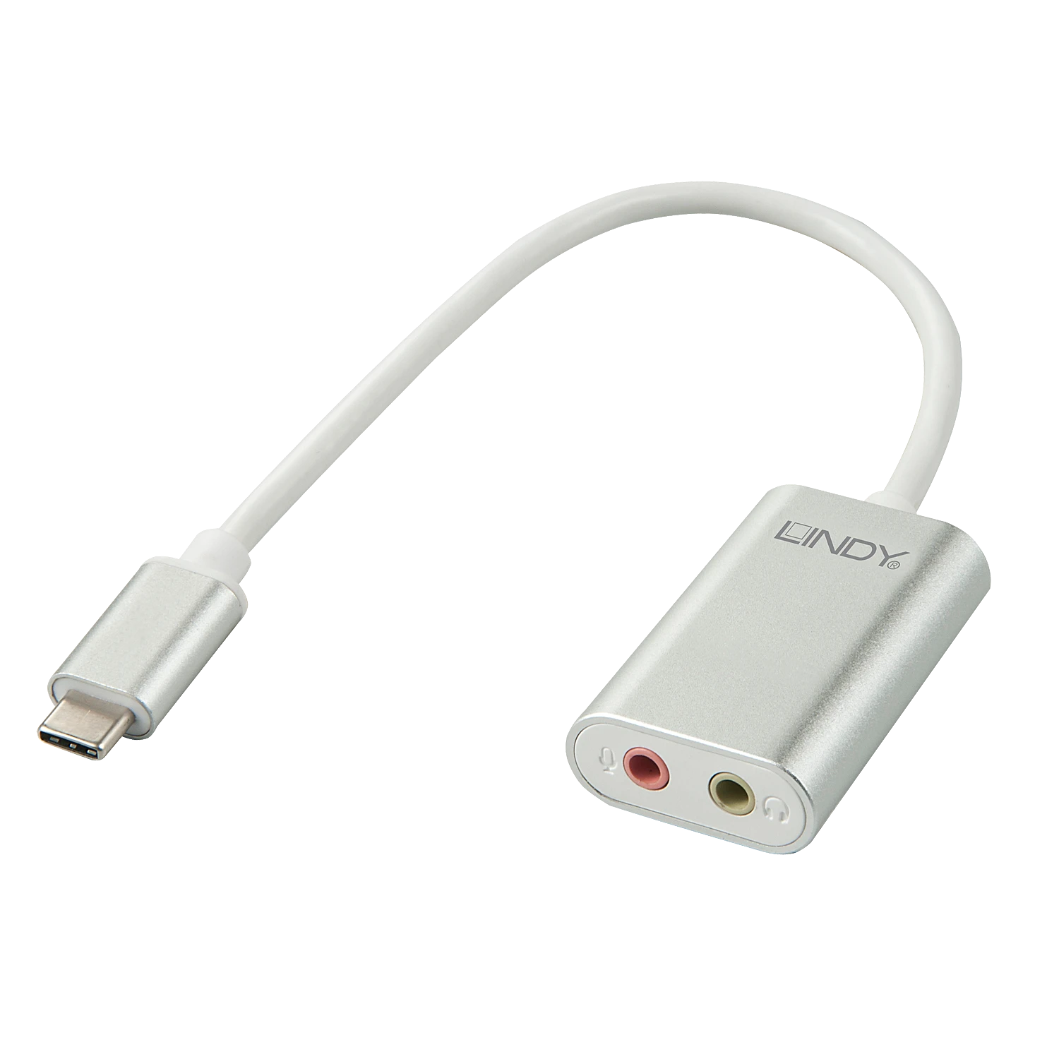 USB-C į 3.5mm audio adapteris su dviem lizdais