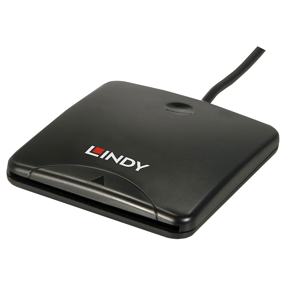 LINDY USB kortelių skaitytuvas, kampinis vaizdas