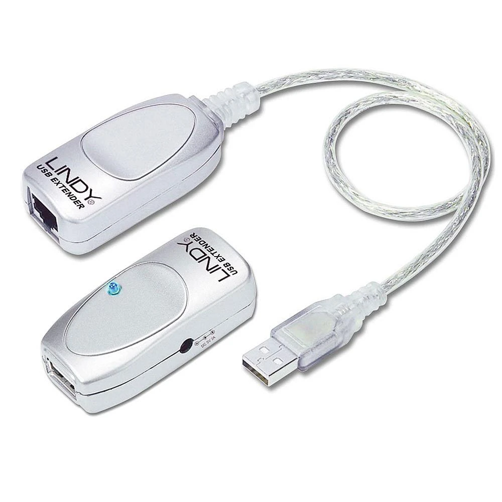 USB Prailginimo Laidas - LINDY USB 1.1 Cat.6 Prailginimo Laidas, 50 m, Skaidrus
