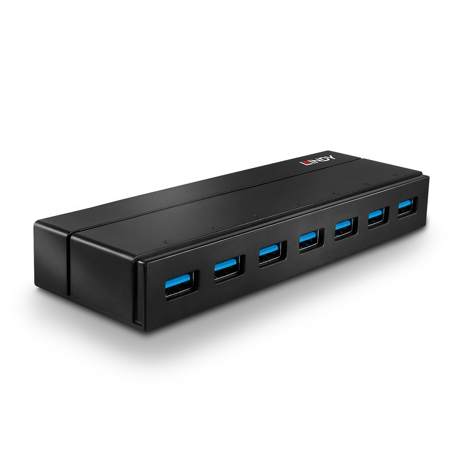 LINDY 7 prievadų USB 3.0 šakotuvas, juodas