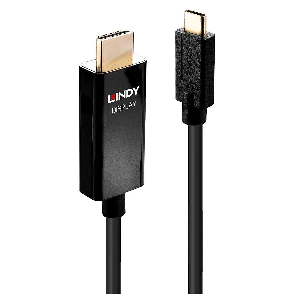 Lindy USB-C - HDMI 4K60 1m Juodas