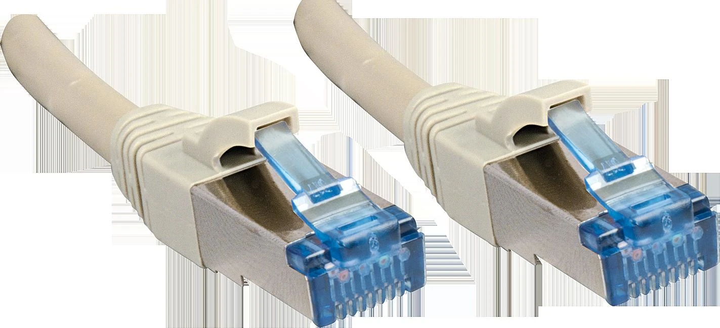 Tinklo Kabelis - LINDY Cat.6A S/FTP LSZH Tinklo Kabelis, RJ45, M/M, 500MHz, 0.5 m, Pilkas