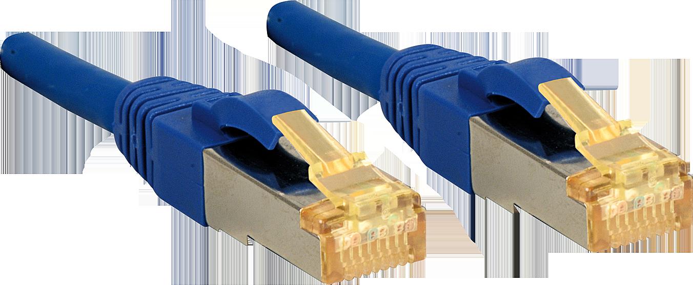 Tinklo Kabelis - LINDY RJ45 S/FTP LSZH Tinklo Kabelis, Cat.6A Kištukas, Cat.7 Neapdirbtas Kabelis, 7.5 m, Mėlynas