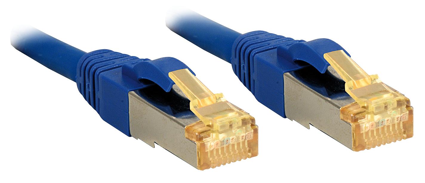 Tinklo Kabelis - LINDY RJ45 S/FTP LSZH Tinklo Kabelis, Cat.6A Kištukas, Cat.7 Neapdirbtas Kabelis, 7.5 m, Mėlynas