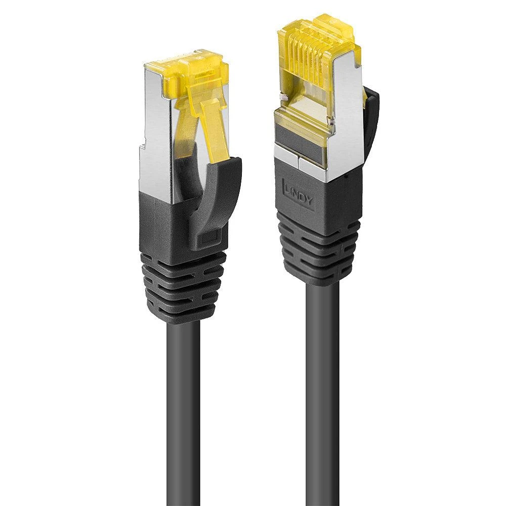 Tinklo Kabelis - LINDY S/FTP LSZH Tinklo Kabelis, Cat.6A Jungtis, Cat.7 Raw, RJ45, M/M, 0.3 m, Juodas