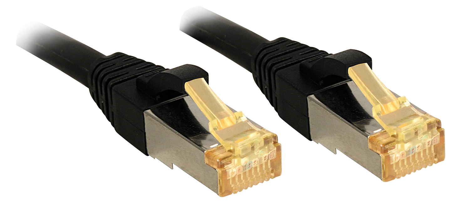 Tinklo Kabelis - LINDY S/FTP LSZH Tinklo Kabelis, Cat.6A Jungtis, Cat.7 Raw, RJ45, M/M, 3 m, Juodas