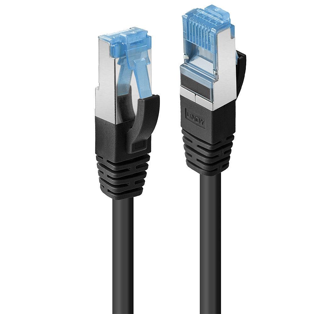 Tinklo Kabelis - LINDY Cat.6A S/FTP TPE Tinklo Kabelis, RJ45, M/M, 500MHz, 1.5 m, Juodas
