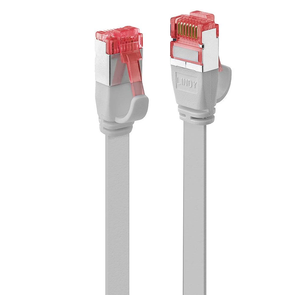 Tinklo Kabelis - LINDY Cat.6 U/FTP Plokščias Tinklo Kabelis, RJ45, M/M, 250MHz, 32AWG, 1 m, Pilkas