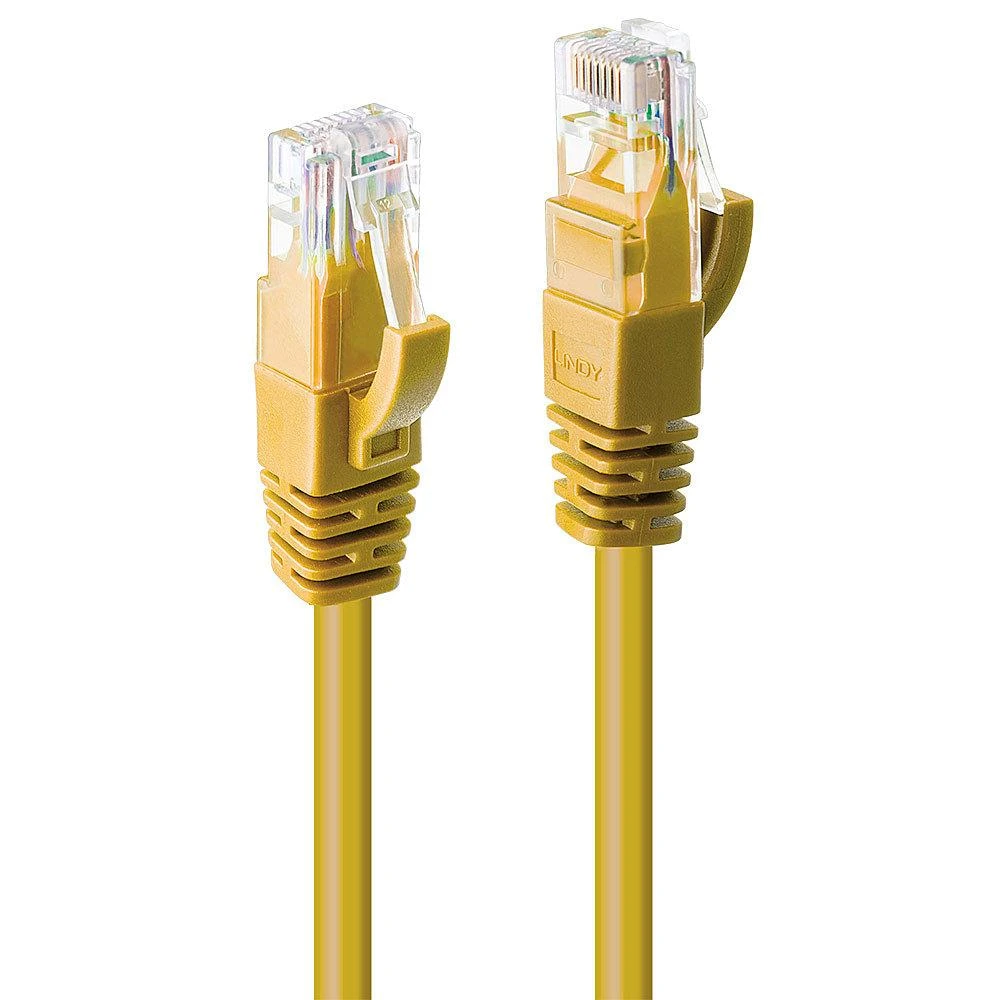 Tinklo Kabelis - LINDY Cat.6 U/UTP Tinklo Kabelis, RJ45, M/M, 250MHz, 5 m, Geltonas