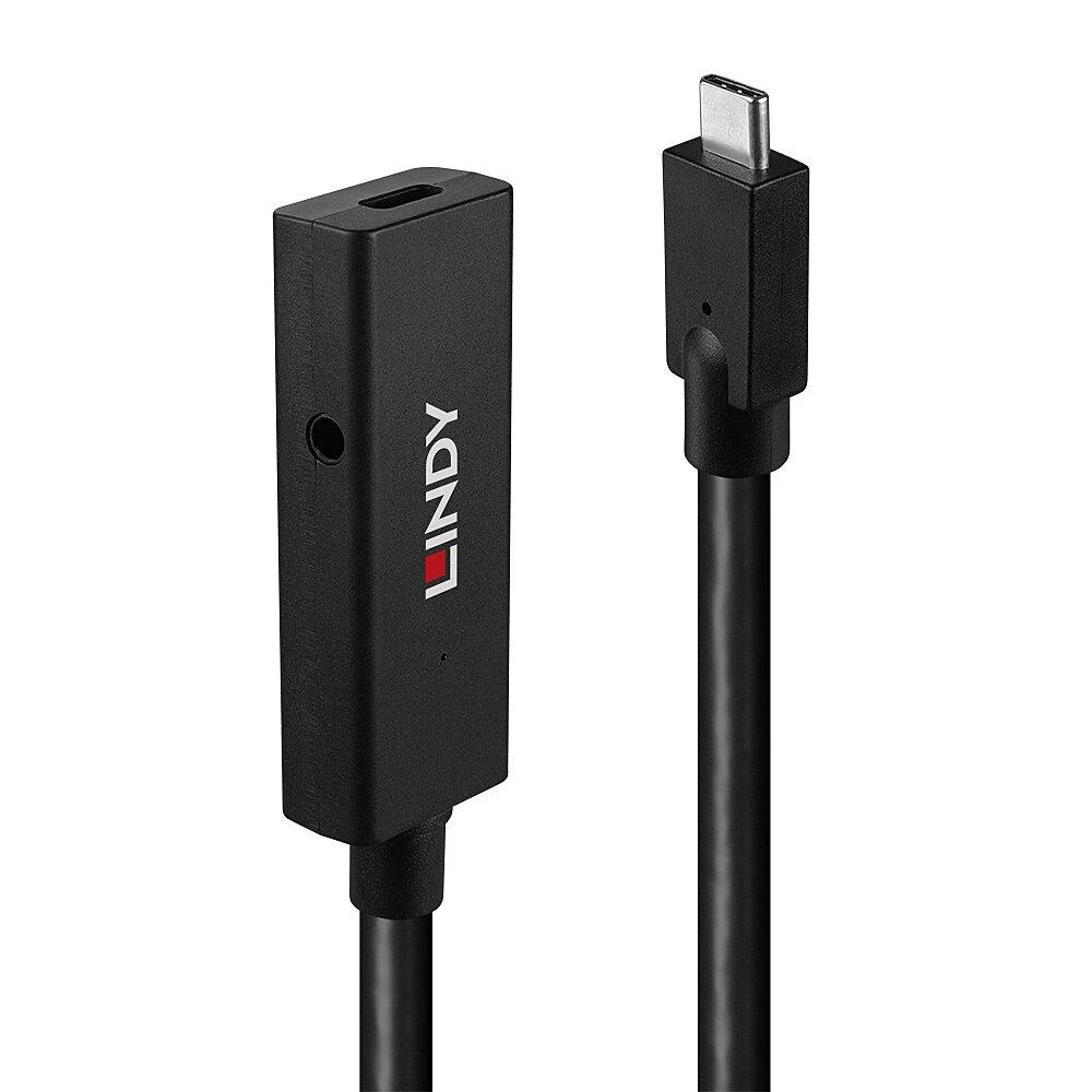 USB Prailginimo Laidas - LINDY USB 3.2 Type C Aktyvus Prailginimo Laidas, M/F, 10Gbps, Duomenų Perdavimas, 5 m