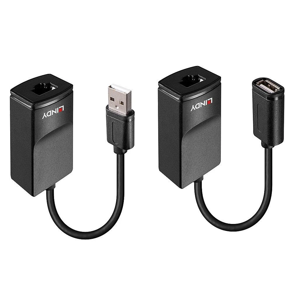 USB Prailginimo Kabelis - LINDY USB 1.1 Cat.6 Prailginimo Kabelis, 12Mbps, 60 m