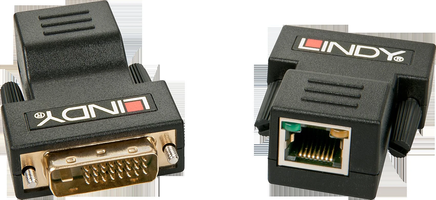 Lindy DVI-D į RJ45 adapterių pora