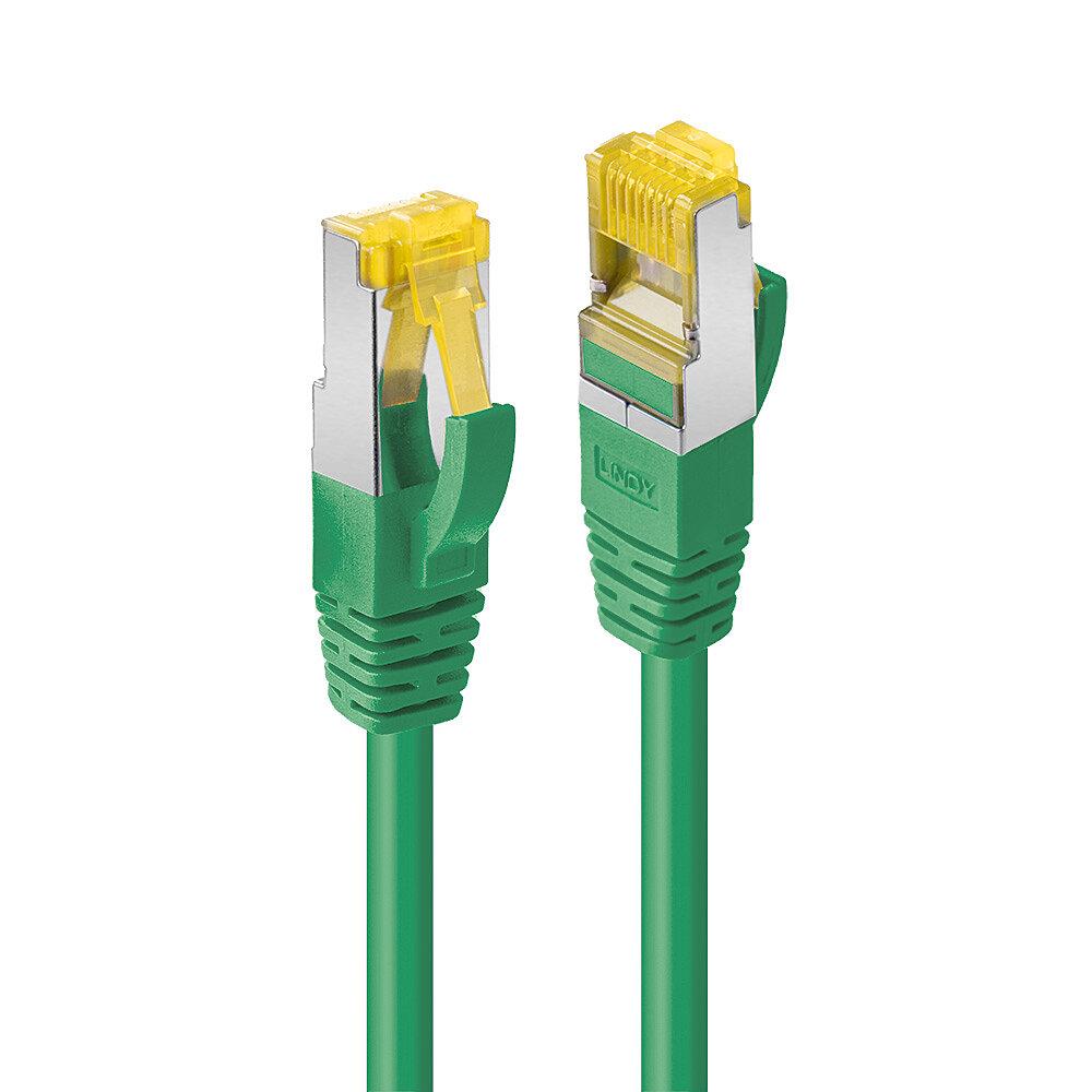 Tinklo Kabelis - LINDY RJ45 S/FTP LSZH Tinklo Kabelis, Cat.6A Kištukas, Cat.7 Neapdirbtas Kabelis, 7.5 m, Žalias