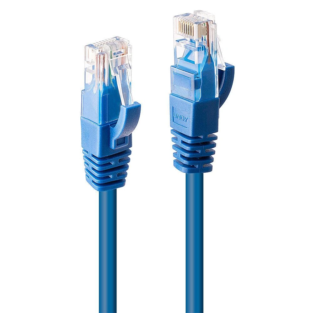 Tinklo Kabelis - LINDY Cat.6 U/UTP Tinklo Kabelis, RJ45, M/M, 250MHz, 0.5 m, Mėlynas