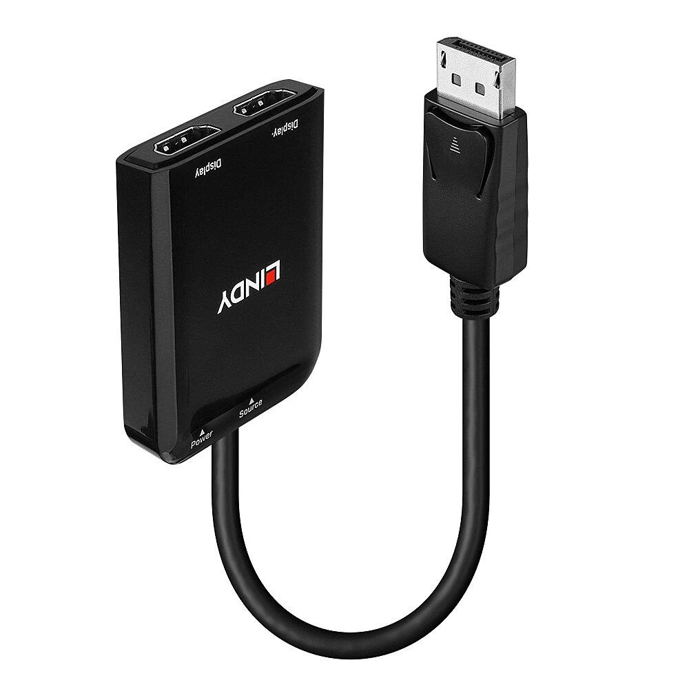 Lindy DisplayPort arba 2x HDMI MST juoda