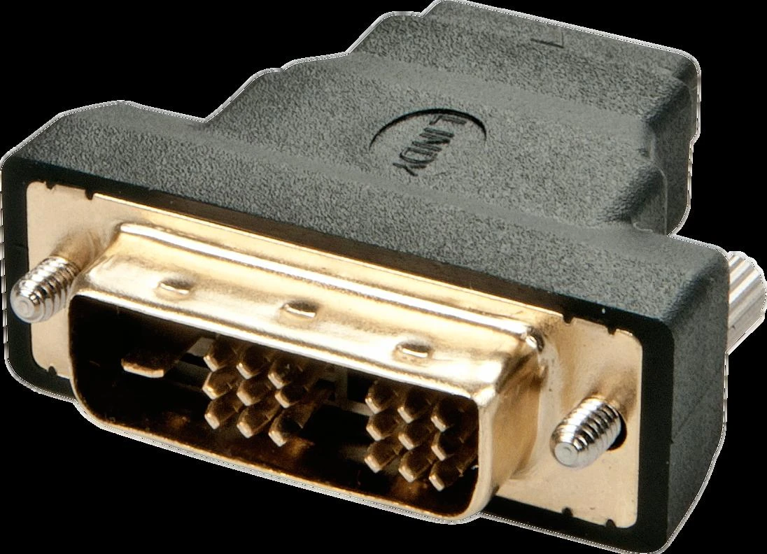 HDMI į DVI-D adapteris su auksine jungtimi