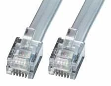 Tinklo Kabelis - LINDY RJ12 Tinklo Kabelis 6P6C, M/M, 5 m, Pilkas