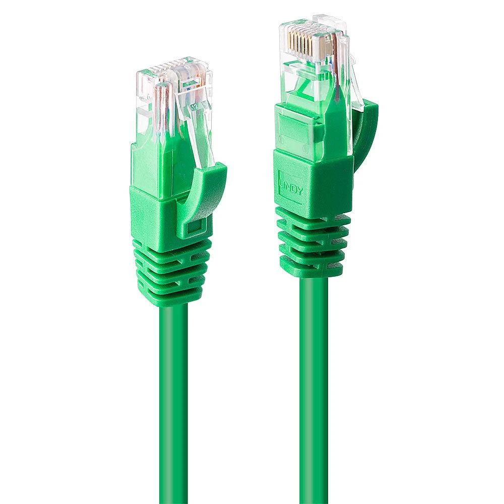 Tinklo Kabelis - LINDY Cat.6 U/UTP Tinklo Kabelis, RJ45, M/M, 250MHz, 0.5 m, Žalias