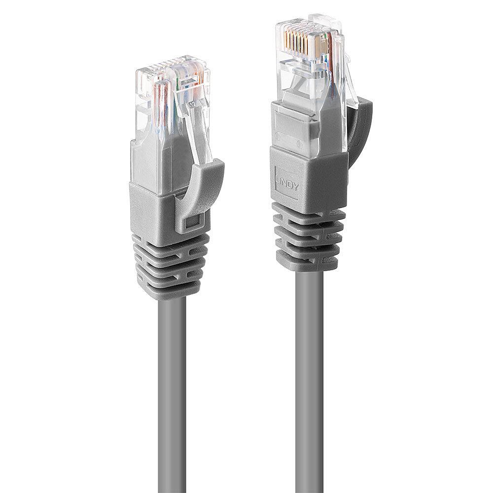 Tinklo Kabelis - LINDY Cat.6 U/UTP Tinklo Kabelis, RJ45, M/M, 250MHz, 7.5 m, Pilkas