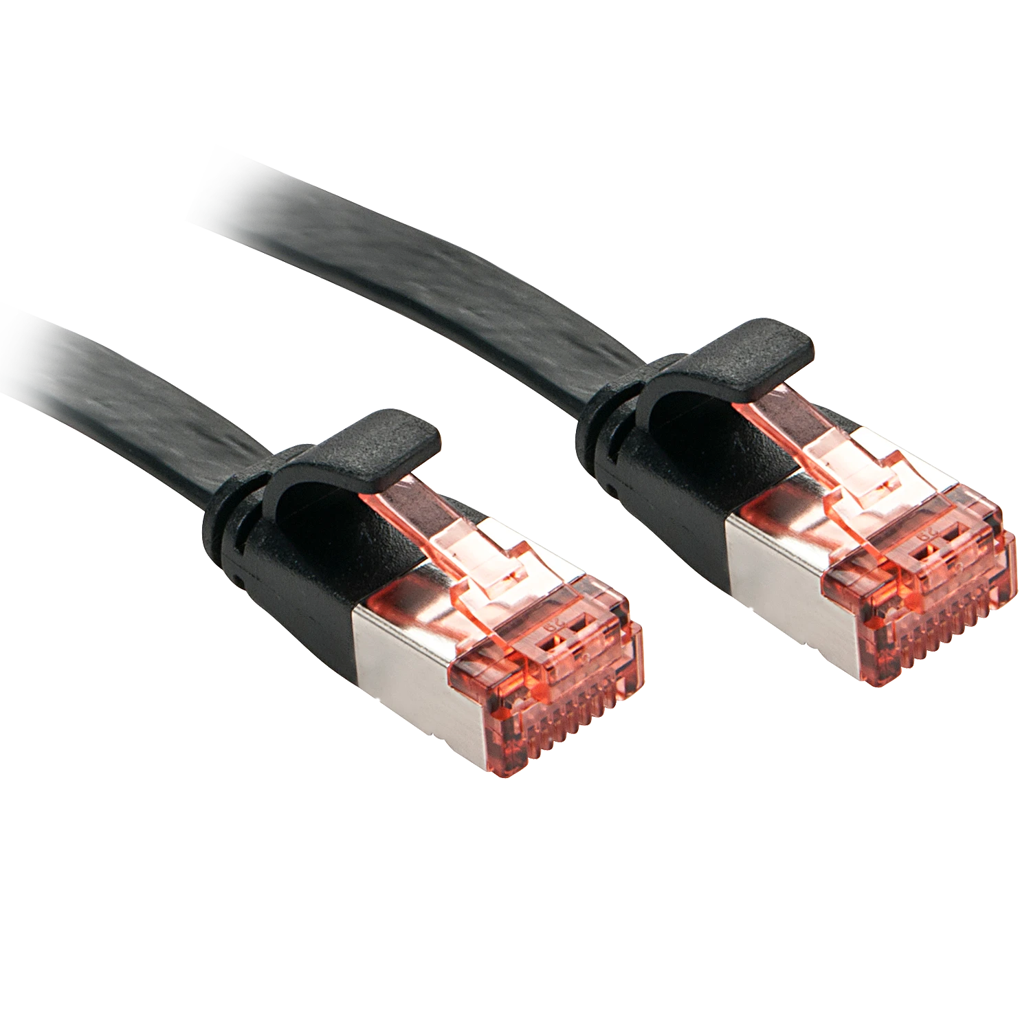 Tinklo Kabelis - LINDY Cat.6 U/FTP Plokščias Tinklo Kabelis, RJ45, M/M, 250MHz, 32AWG, 10 m, Juodas