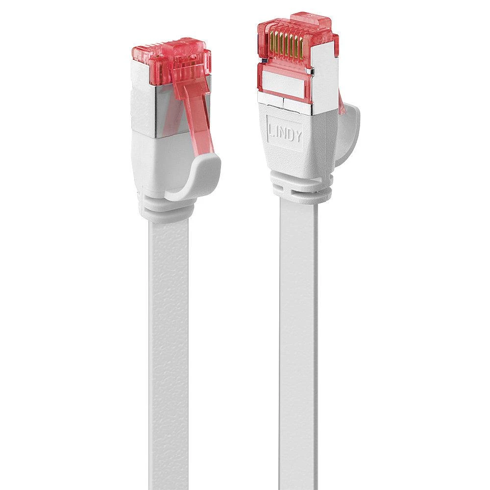Tinklo Kabelis - LINDY Cat.6 U/FTP Plokščias Tinklo Kabelis, RJ45, M/M, 250MHz, 32AWG, 5 m, Baltas