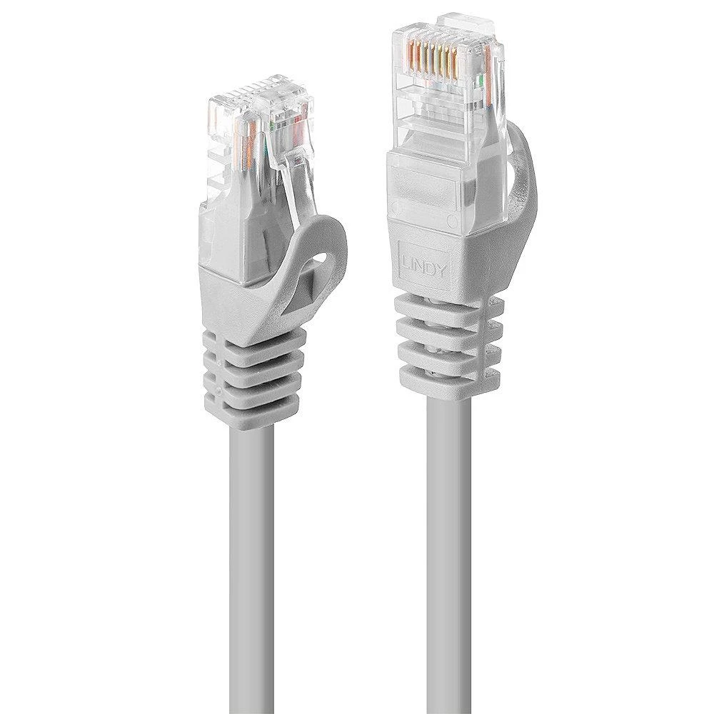 Tinklo Kabelis - LINDY Cat.6 U/UTP Tinklo Kabelis, RJ45, M/M, 250MHz, CCA, 0.5 m, Pilkas