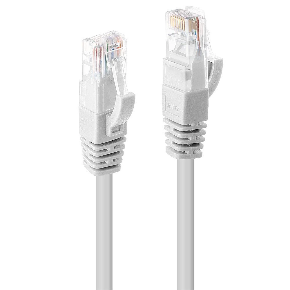 Tinklo Kabelis - LINDY Cat.6 U/UTP Tinklo Kabelis, RJ45, M/M, 250MHz, 0.5 m, Baltas