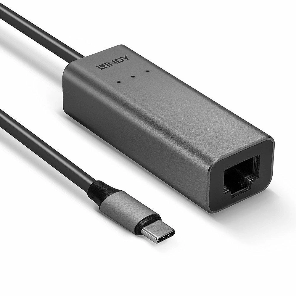 LINDY USB-C į Ethernet tinklo adapteris, pilkas