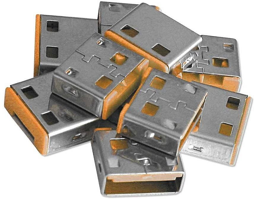 Lindy USB A prievadų blokatoriai, oranžinės detalės