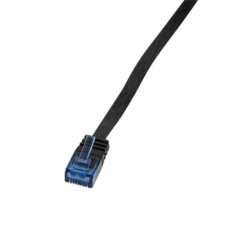 LOGILINK CF2093U LOGILINK - Komutacinis kabelis Flat Cat.6 U/UTP SlimLine juodas 10m