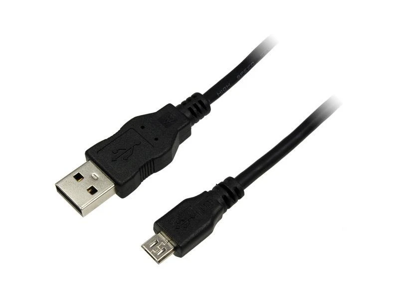 Logilink USB micro-B 180, 1.8m Micro-USB B, USB A, 1.8 m, Juodas