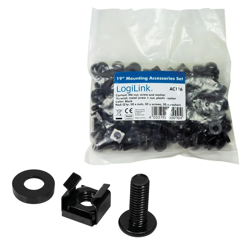 Logilink | Mounting set M6 | AC116 | Juodas