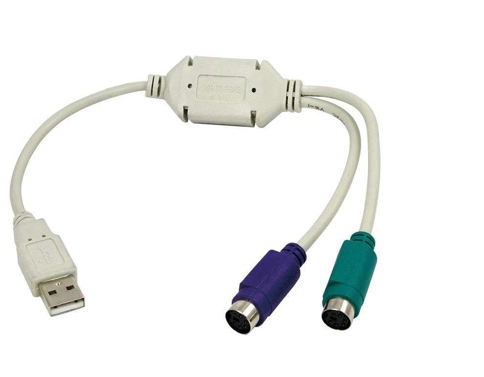 USB į 2x PS/2 adapteris su spalvotomis jungtimis