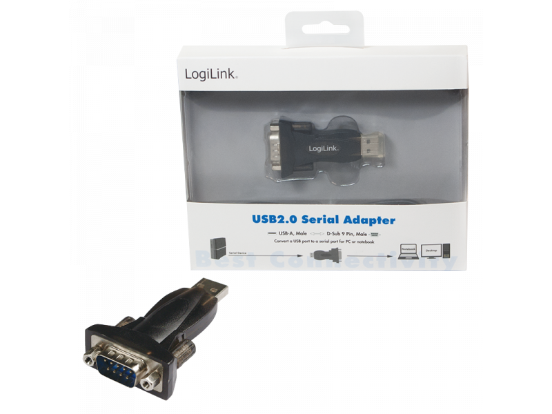 Logilink USB 2.0 to Serial Adapteris RS232, USB, modelis 0002, žema