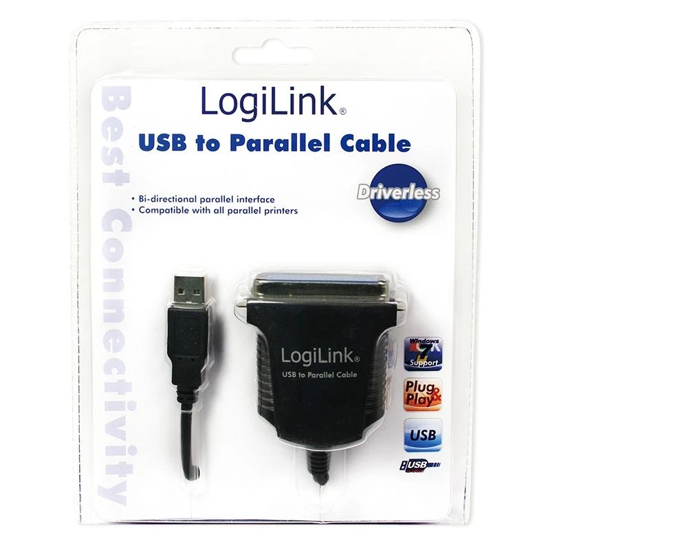 „Logilink“ USB 2.0 į lygiagretus (LPT) adapteris: IEEE1248, USB 2.0 A