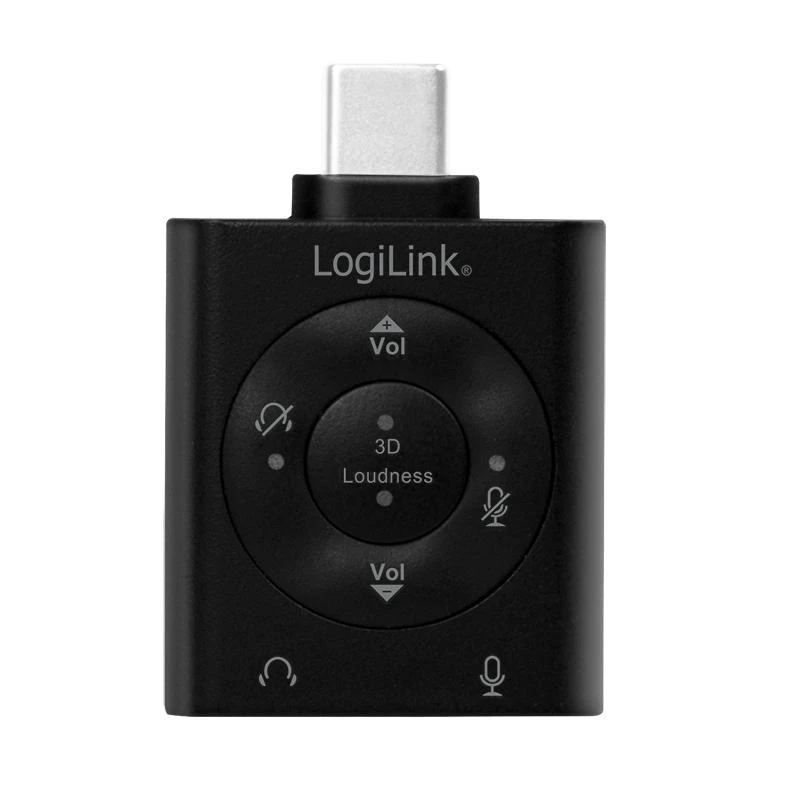 LogiLink USB-C / M iki 2x jack 3,5 mm 7.1 garso adapteris